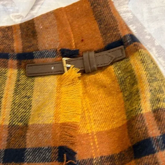 Vici Plaid Brown and Yellow Women's Skirt - Picture 4 of 8